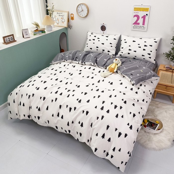 91家纺网 家纺一手货源 找家纺 珺柔家纺 2021新款全棉印花四件套系列三 丛林