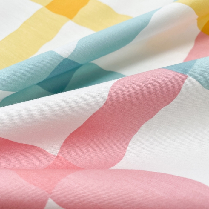 91家纺网 家纺一手货源 找家纺 珺柔家纺 2021新款全棉印花四件套系列三 彩格小花