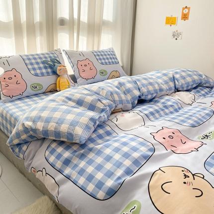 91家纺网 家纺一手货源 找家纺 珺柔家纺 2021新款全棉印花四件套系列四 迷宫