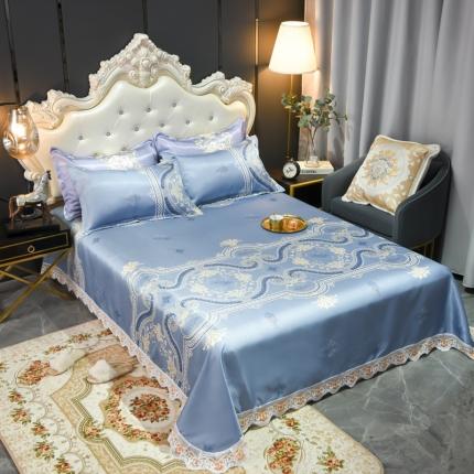 91家纺网 家纺一手货源 找家纺 （总）ds生活馆 2021新款欧式蕾丝花边床单款凉席冰丝席