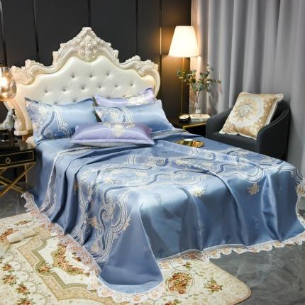 ds生活馆 2021新款欧式蕾丝花边床单款凉席冰丝席安吉丽