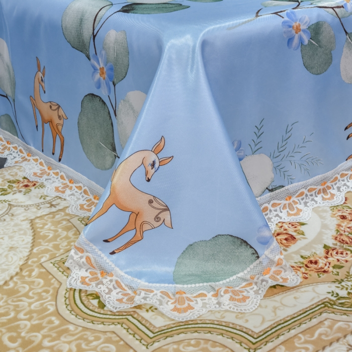 91家纺网 家纺一手货源 找家纺 ds生活馆 2021新款欧式蕾丝花边床单款凉席冰丝席森林奇境兰