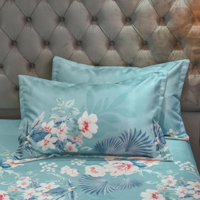 91家纺网 家纺一手货源 找家纺 ds生活馆 2021新款欧式蕾丝花边床单款凉席冰丝席盛世花开