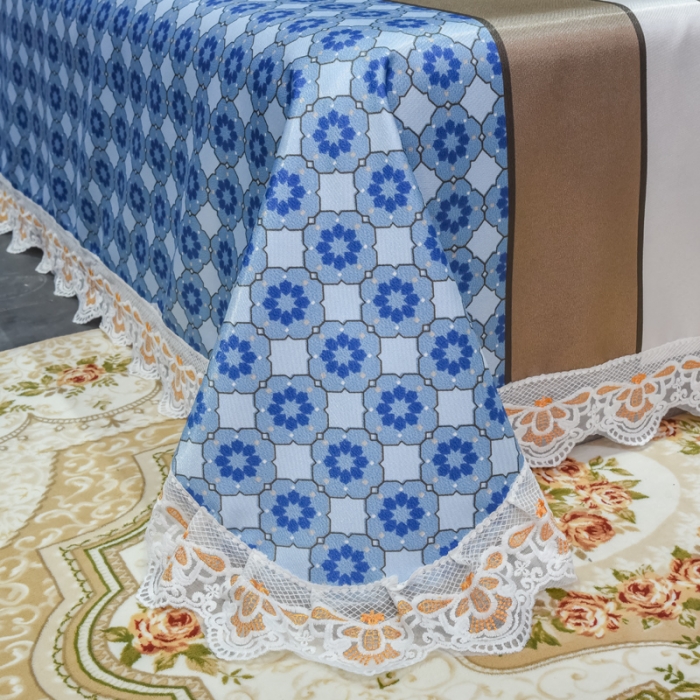 91家纺网 家纺一手货源 找家纺 （总）ds生活馆 2021新款欧式蕾丝花边床单款凉席冰丝席