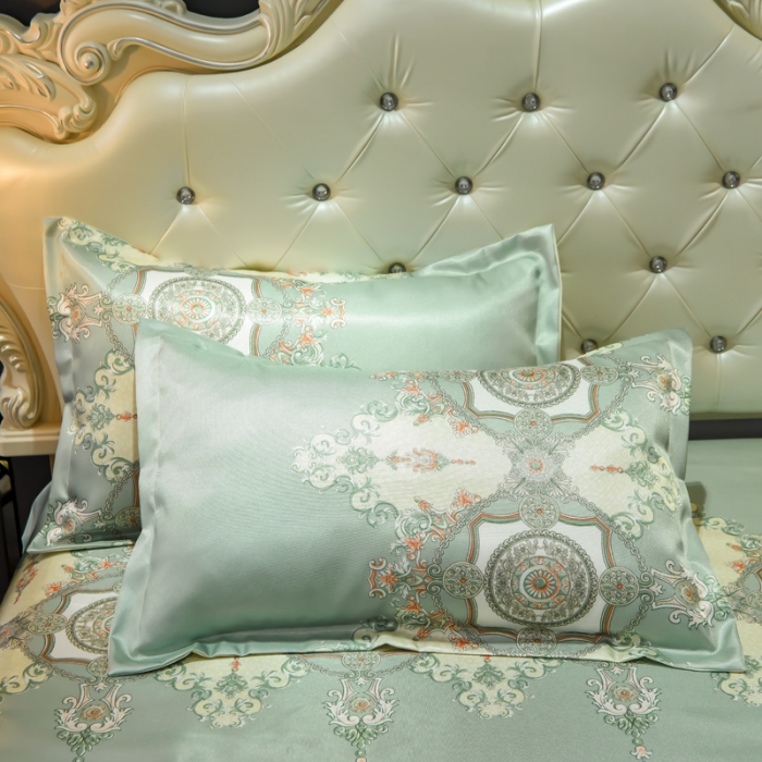 91家纺网 家纺一手货源 找家纺 （总）ds生活馆 2021新款欧式蕾丝花边床单款凉席冰丝席