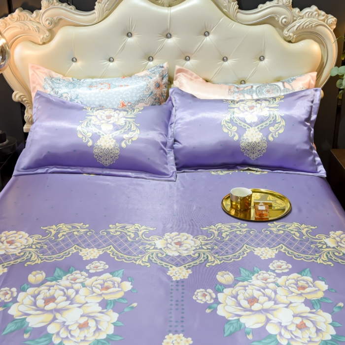 91家纺网 家纺一手货源 找家纺 （总）ds生活馆 2021新款欧式蕾丝花边床单款凉席冰丝席