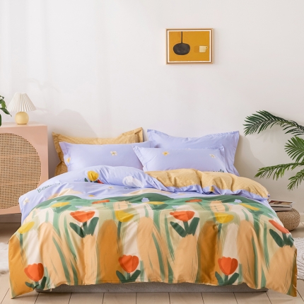 91家纺网 家纺一手货源 找家纺 （总）时尚个性系列全棉13372四件套（加老板微信有会员价）