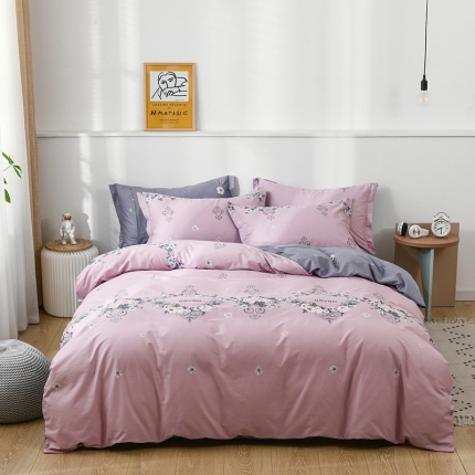 91家纺网 家纺一手货源 找家纺 （总）时尚蝴蝶系列全棉13372四件套（加老板微信有会员价）