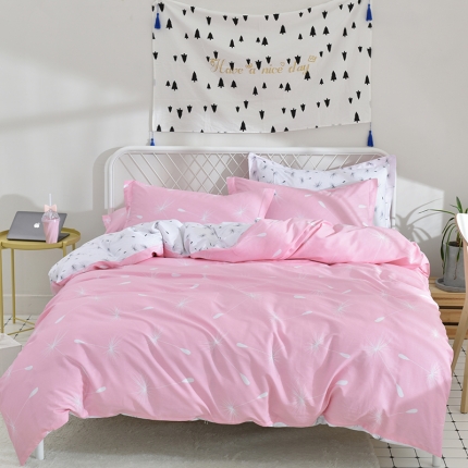 91家纺网 家纺一手货源 找家纺 （总）时尚蒲公英系列全棉13372四件套（加老板微信有会员价）