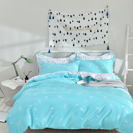 91家纺网 家纺一手货源 找家纺 （总）时尚蒲公英系列全棉13372四件套（加老板微信有会员价）