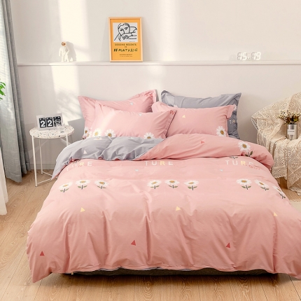 91家纺网 家纺一手货源 找家纺 （总）时尚小花系列全棉13372四件套（加老板微信有会员价）