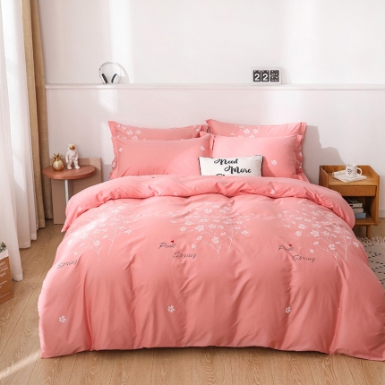 91家纺网 家纺一手货源 找家纺 （总）时尚小花系列全棉13372四件套（加老板微信有会员价）