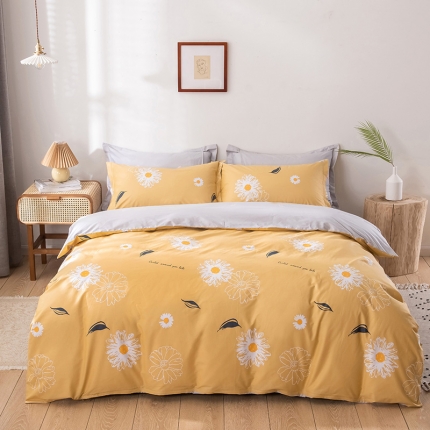 91家纺网 家纺一手货源 找家纺 （总）时尚小花系列全棉13372四件套（加老板微信有会员价）