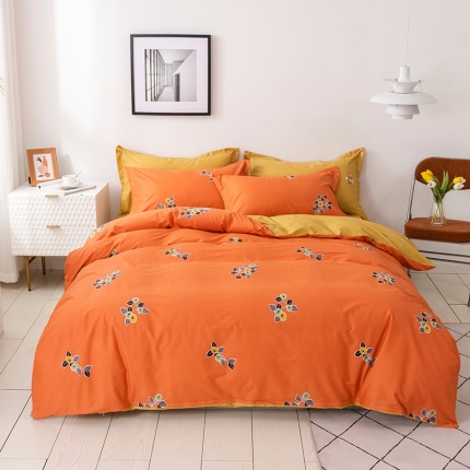 91家纺网 家纺一手货源 找家纺 （总）时尚小花系列全棉13372四件套（加老板微信有会员价）