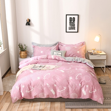 91家纺网 家纺一手货源 找家纺 （总）时尚星空系列全棉13372四件套（加老板微信有会员价）