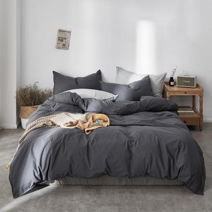 91家纺网 家纺一手货源 找家纺 （总）涞澳家纺 2021新款60s水洗棉素色四件套