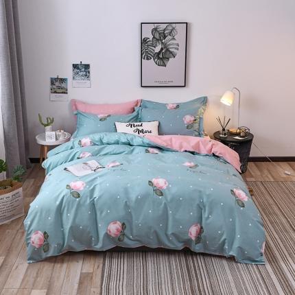 91家纺网 家纺一手货源 找家纺 （总2）星期三 2021新款花卉系列全棉13372四件套（加老板微信有会员价）