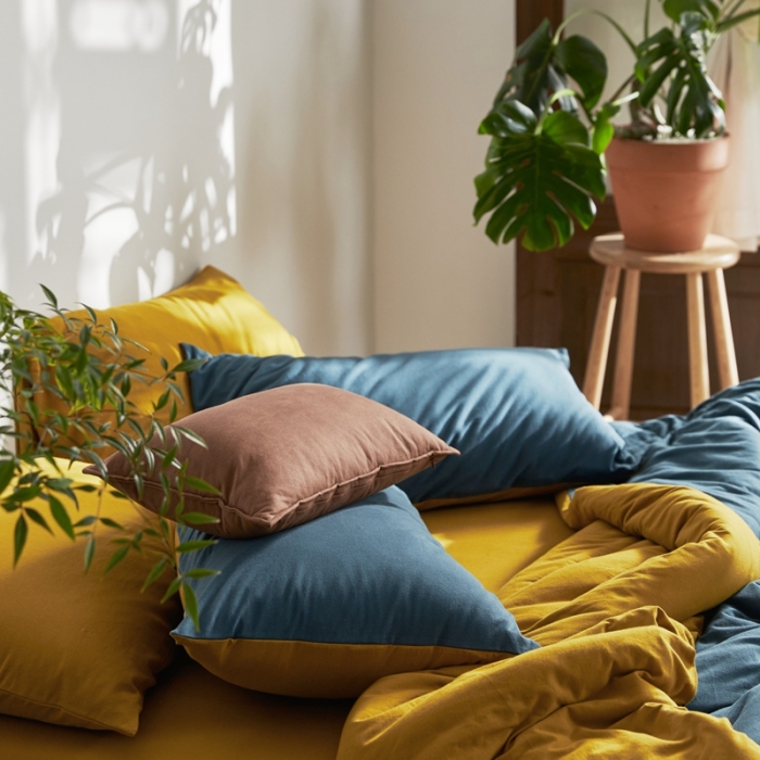 91家纺网 家纺一手货源 找家纺 涞澳家纺 2021新款针织棉四件套翠容