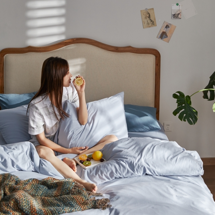 91家纺网 家纺一手货源 找家纺 涞澳家纺 2021新款针织棉四件套寒亦