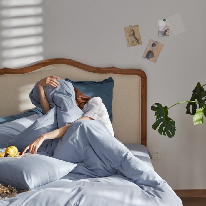 91家纺网 家纺一手货源 找家纺 涞澳家纺 2021新款针织棉四件套寒亦