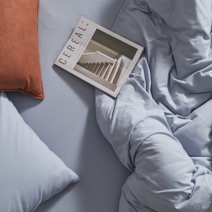 91家纺网 家纺一手货源 找家纺 涞澳家纺 2021新款针织棉四件套寒亦