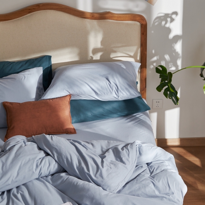 91家纺网 家纺一手货源 找家纺 涞澳家纺 2021新款针织棉四件套寒亦