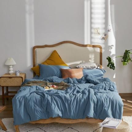 91家纺网 家纺一手货源 找家纺 涞澳家纺 2021新款针织棉四件套盼兰