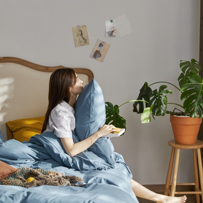 91家纺网 家纺一手货源 找家纺 涞澳家纺 2021新款针织棉四件套盼兰