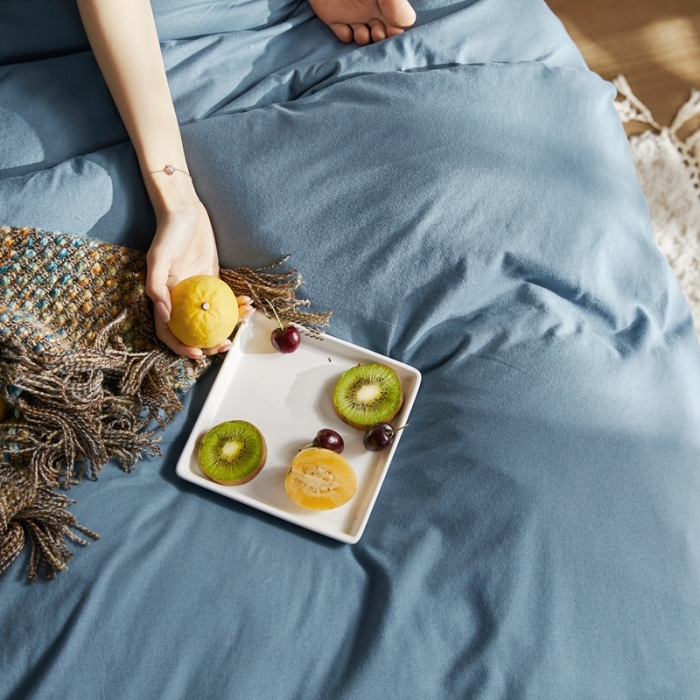 91家纺网 家纺一手货源 找家纺 涞澳家纺 2021新款针织棉四件套盼兰