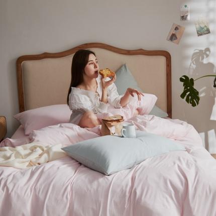 涞澳家纺 2021新款针织棉四件套水桃