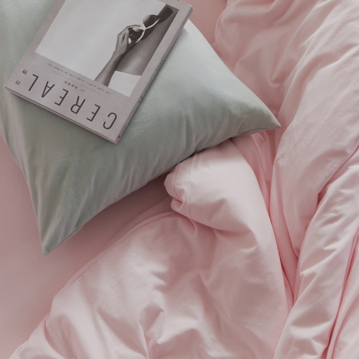 91家纺网 家纺一手货源 找家纺 涞澳家纺 2021新款针织棉四件套水桃