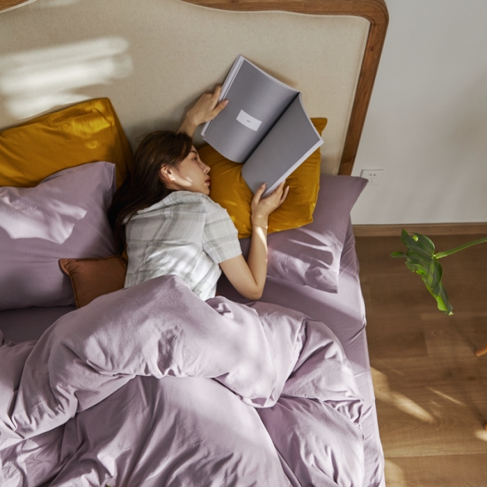 91家纺网 家纺一手货源 找家纺 涞澳家纺 2021新款针织棉四件套水瑶