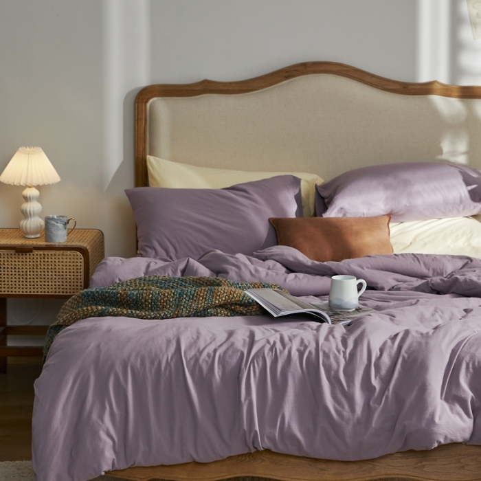 91家纺网 家纺一手货源 找家纺 涞澳家纺 2021新款针织棉四件套水瑶