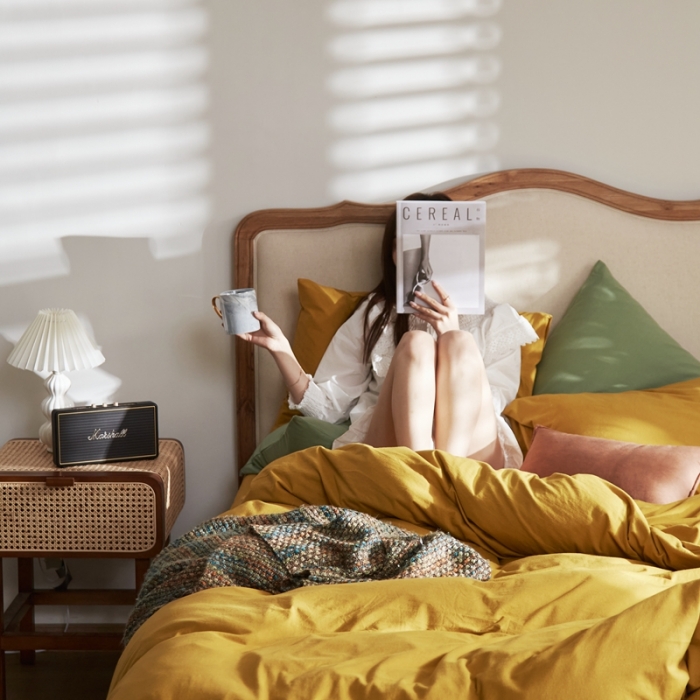 91家纺网 家纺一手货源 找家纺 涞澳家纺 2021新款针织棉四件套晓语