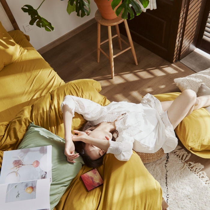 91家纺网 家纺一手货源 找家纺 涞澳家纺 2021新款针织棉四件套晓语