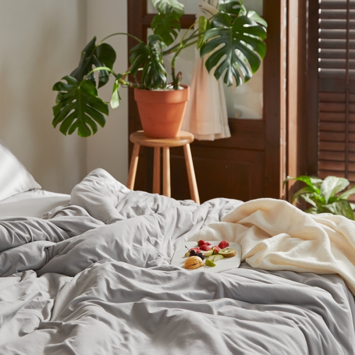 91家纺网 家纺一手货源 找家纺 涞澳家纺 2021新款针织棉四件套易烟