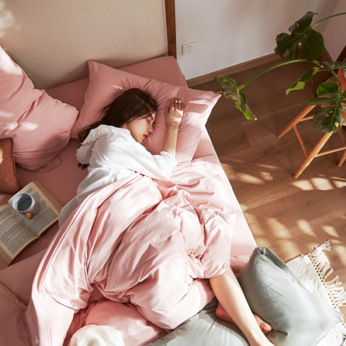 91家纺网 家纺一手货源 找家纺 涞澳家纺 2021新款针织棉四件套映梦