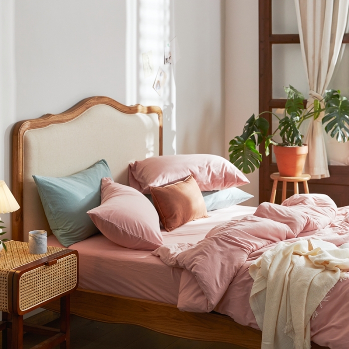 91家纺网 家纺一手货源 找家纺 涞澳家纺 2021新款针织棉四件套映梦