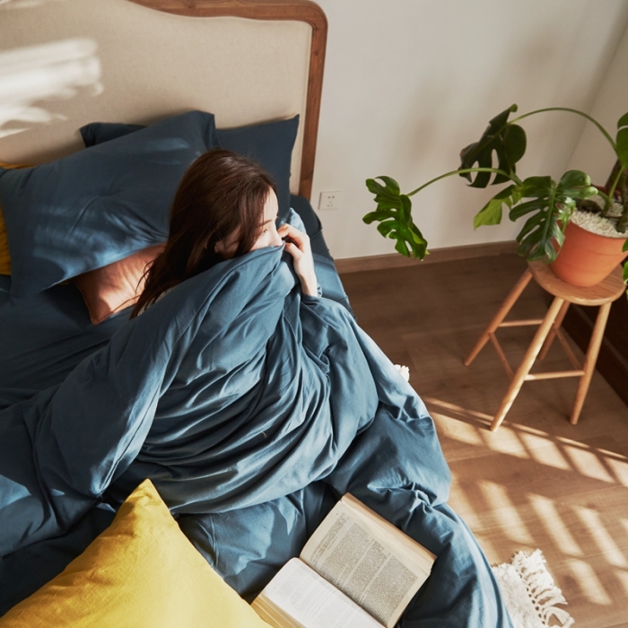 91家纺网 家纺一手货源 找家纺 涞澳家纺 2021新款针织棉四件套语兰