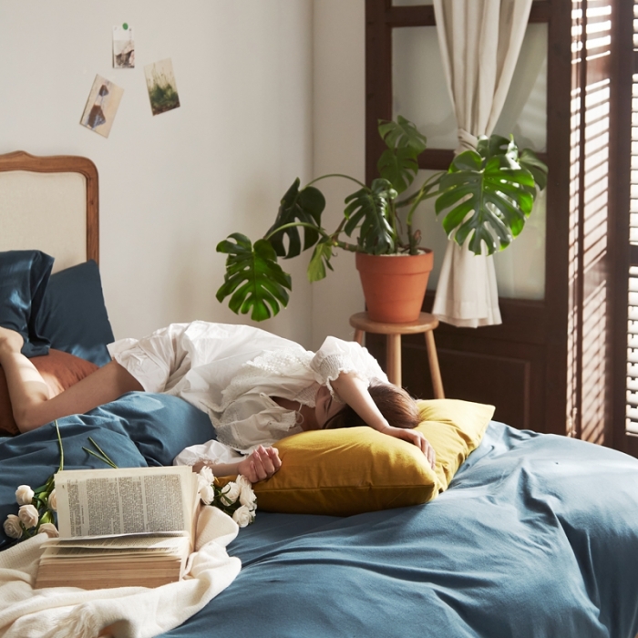 91家纺网 家纺一手货源 找家纺 涞澳家纺 2021新款针织棉四件套语兰