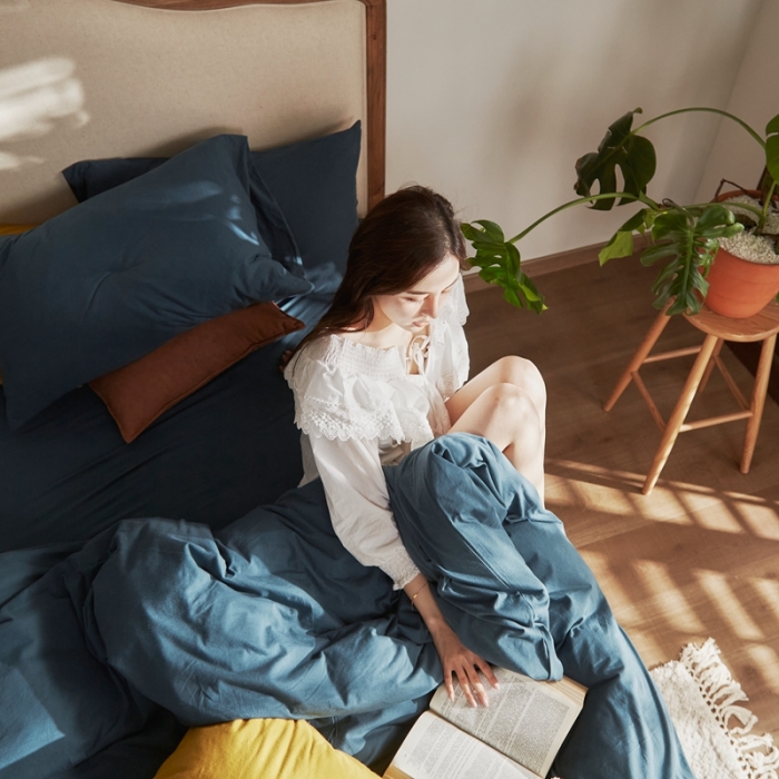 91家纺网 家纺一手货源 找家纺 涞澳家纺 2021新款针织棉四件套语兰