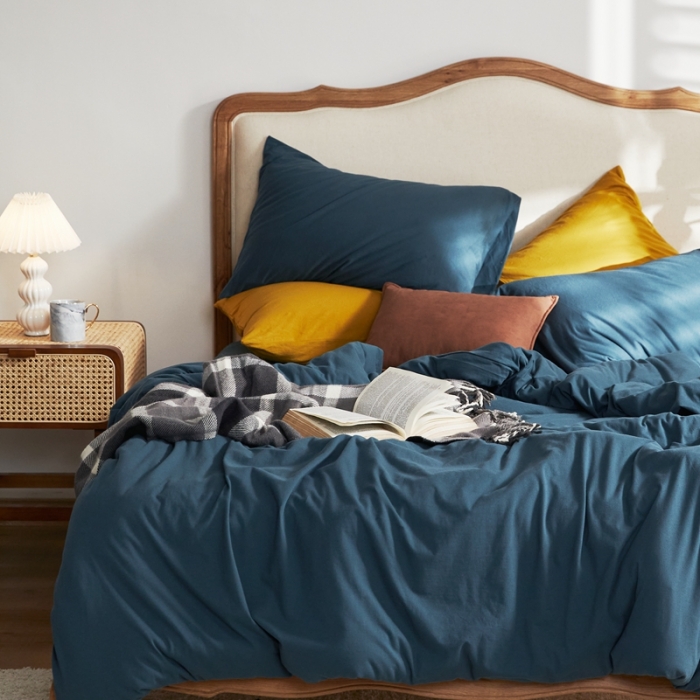 91家纺网 家纺一手货源 找家纺 涞澳家纺 2021新款针织棉四件套语兰