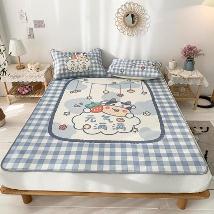 91家纺网 家纺一手货源 找家纺 （总）懒猫 2021新款大版冰丝凉席