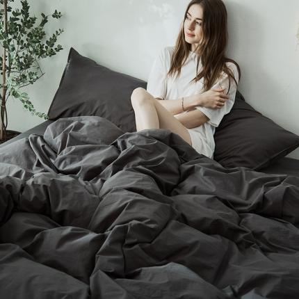 涞澳家纺 2021新款60s水洗棉素色四件套 帛咖