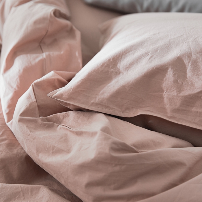 91家纺网 家纺一手货源 找家纺 涞澳家纺 2021新款60s水洗棉素色四件套 静粉