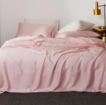 涞澳家居 2021新款60天丝纯色四件套绯红