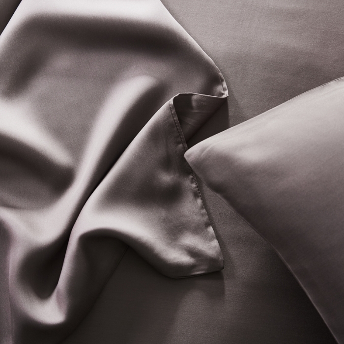 91家纺网 家纺一手货源 找家纺 涞澳家居 2021新款60天丝纯色四件套鹊紫