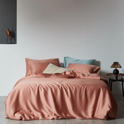 涞澳家居 2021新款60天丝纯色四件套西柚粉