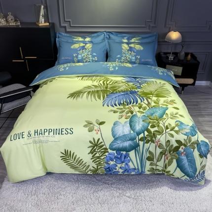 91家纺网 家纺一手货源 找家纺 （总）金爱家 2021新款全棉活性花卉系列四件套