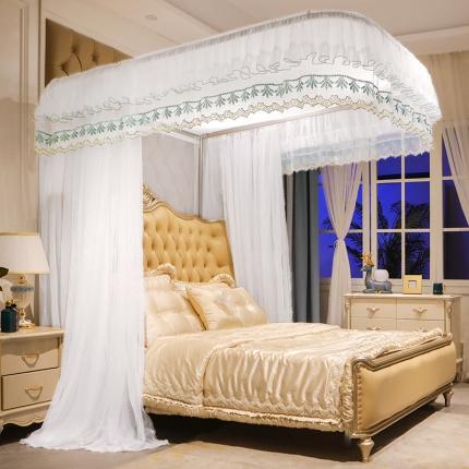 新太阳 2022新款新款U型导轨蚊帐 典雅-白色